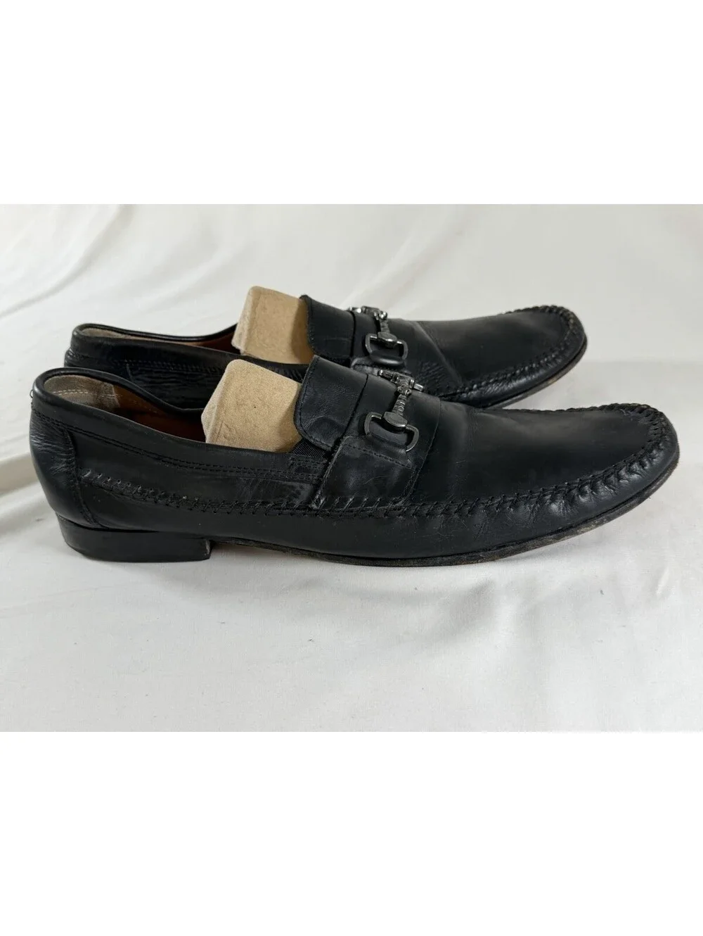 Giorgio Brutini Black Leather Bit Loafers Men's Dress Shoes Size 13